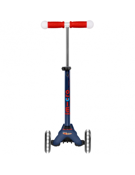 Trójkołowa hulajnoga Mini Micro Deluxe MAGIC LED Navy Blue (świecące koła i uchwyty)