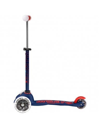 Trójkołowa hulajnoga Mini Micro Deluxe MAGIC LED Navy Blue (świecące koła i uchwyty)