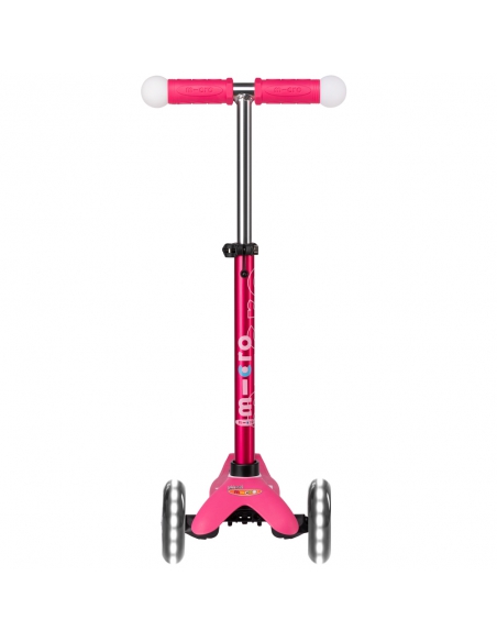 Trójkołowa hulajnoga Mini Micro Deluxe MAGIC LED Pink (świecące koła i uchwyty)