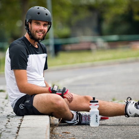 Zestaw męskich ochraniaczy na kolana, łokcie, nadgarstki K2 Performance Men Silver/Black/Red