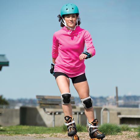 Zestaw damskich ochraniaczy na kolana, łokcie, nadgarstki K2 Performance Women Silver/Black/Blue