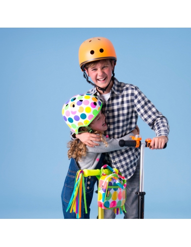 Torebka Micro na hulajnogę neonowe kropy neon dots