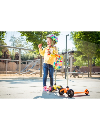 Torebka Micro na hulajnogę neonowe kropy neon dots