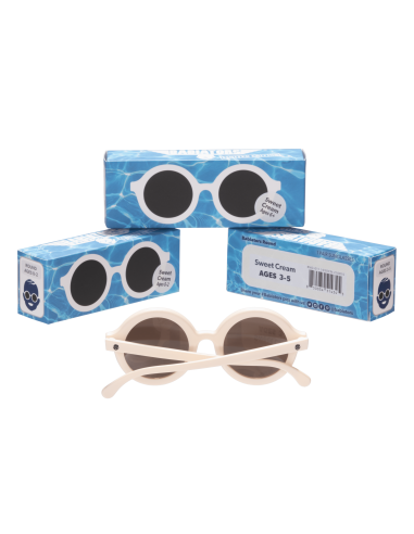 Okulary przeciwsłoneczne dla dzieci Babiators Round Sweet Cream 0-2