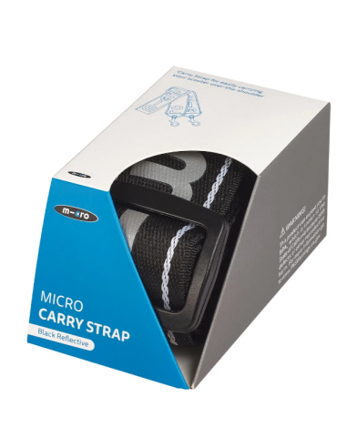 Pasek do hulajnóg dwukołowych Micro Carry Strap Reflective Black