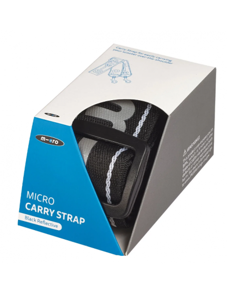 Pasek do hulajnóg dwukołowych Micro Carry Strap Reflective Black