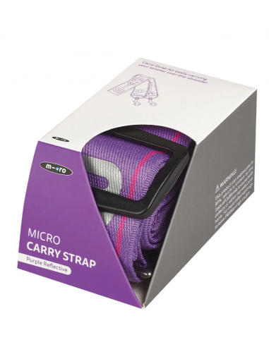 Pasek do hulajnóg dwukołowych Micro Carry Strap Reflective Purple