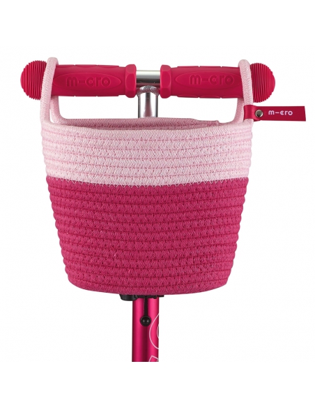 Koszyk na kierownicę hulajnogi lub rowerka Micro Basket Pink