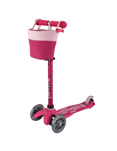 Koszyk na kierownicę hulajnogi lub rowerka Micro Basket Pink