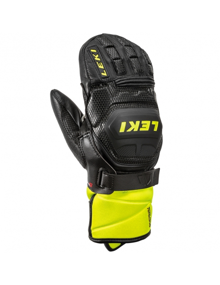 Rękawice narciarskie Leki WorldCup Race Flex S Junior Mitten (jednopalczaste) Black/Ice-Lemon