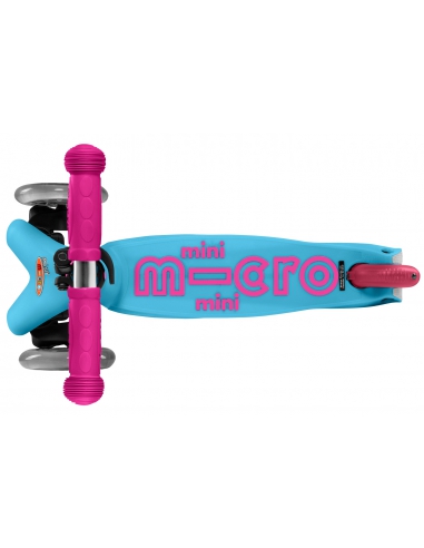 Niebiesko-różowa trójkołowa hulajnoga Mini Micro Deluxe Turquoise MMD074