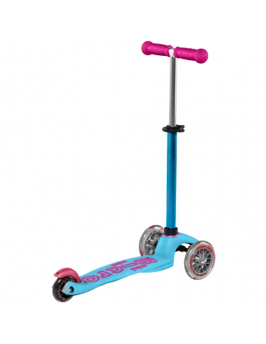 Niebiesko-różowa trójkołowa hulajnoga Mini Micro Deluxe Turquoise MMD074