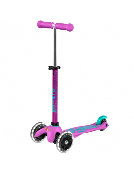 Lawendowa trójkołowa hulajnoga Mini Micro Deluxe LED Lavender (świecące koła)