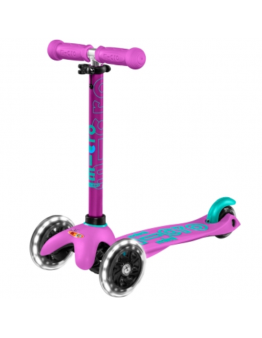 Lawendowa trójkołowa hulajnoga Mini Micro Deluxe LED Lavender (świecące koła)