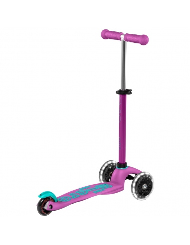 Lawendowa trójkołowa hulajnoga Mini Micro Deluxe LED Lavender (świecące koła)