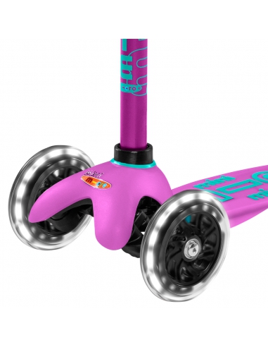 Lawendowa trójkołowa hulajnoga Mini Micro Deluxe LED Lavender (świecące koła)