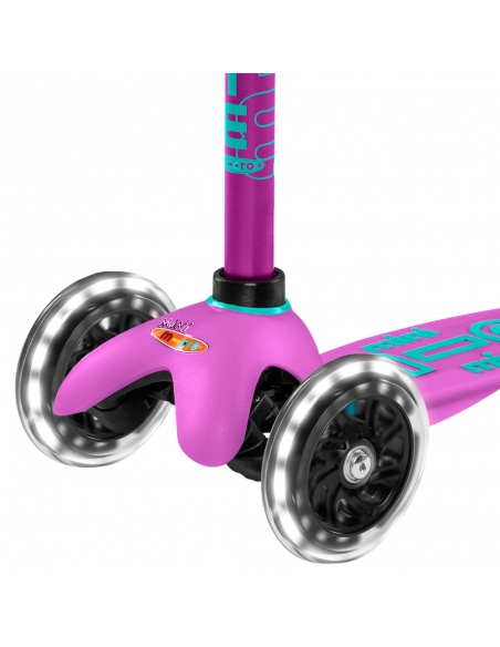 Lawendowa trójkołowa hulajnoga Mini Micro Deluxe LED Lavender (świecące koła)