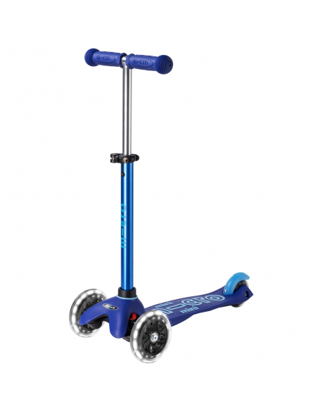 Niebieska trójkołowa hulajnoga Mini Micro Deluxe LED Blue (świecące koła)