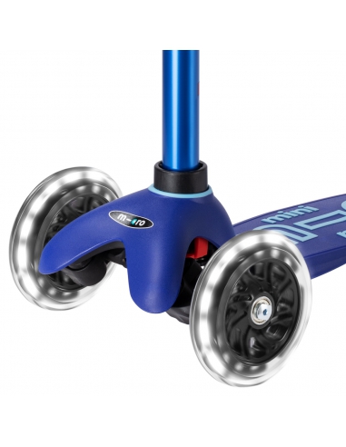 Niebieska trójkołowa hulajnoga Mini Micro Deluxe LED Blue (świecące koła)
