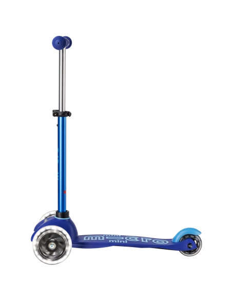 Niebieska trójkołowa hulajnoga Mini Micro Deluxe LED Blue (świecące koła)