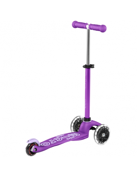 Fioletowa trójkołowa hulajnoga Mini Micro Deluxe LED Purple (świecące koła)