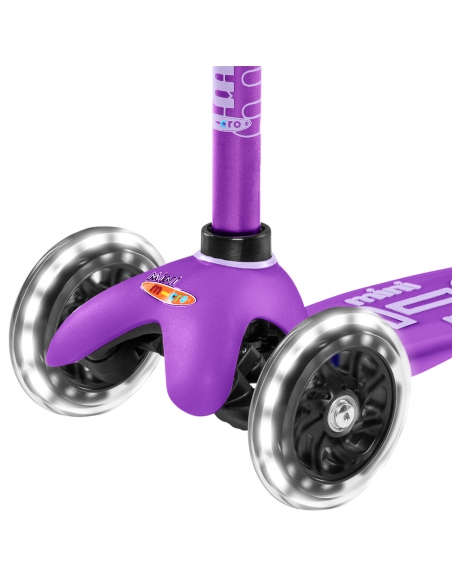 Fioletowa trójkołowa hulajnoga Mini Micro Deluxe LED Purple (świecące koła)