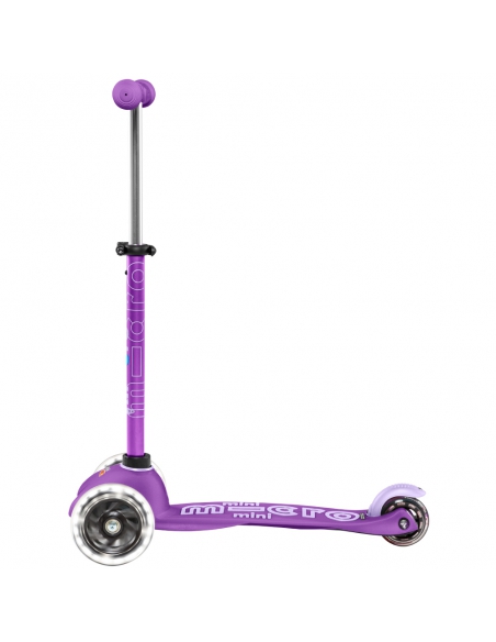 Fioletowa trójkołowa hulajnoga Mini Micro Deluxe LED Purple (świecące koła)
