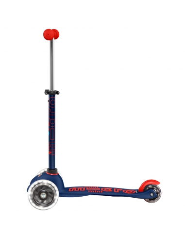 Granatowa trójkołowa hulajnoga Mini Micro Deluxe LED Navy Blue (świecące koła) MMD118