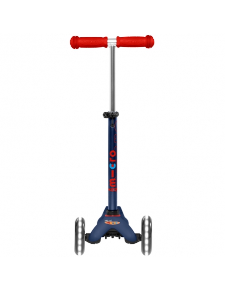 Granatowa trójkołowa hulajnoga Mini Micro Deluxe LED Navy Blue (świecące koła) MMD118