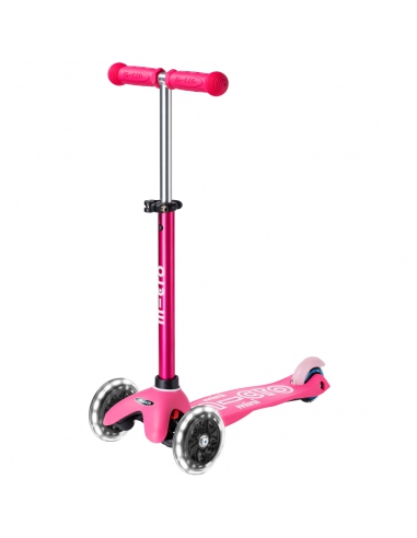Różowa trójkołowa hulajnoga Mini Micro Deluxe LED Pink (świecące koła)