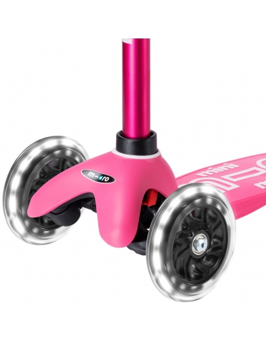 Różowa trójkołowa hulajnoga Mini Micro Deluxe LED Pink (świecące koła)