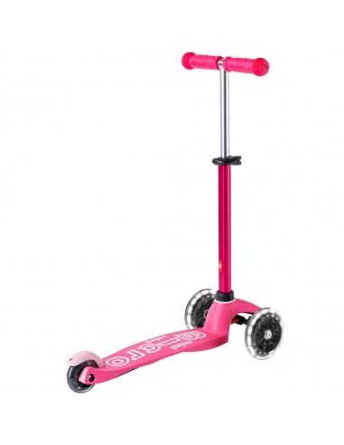 Różowa trójkołowa hulajnoga Mini Micro Deluxe LED Pink (świecące koła)