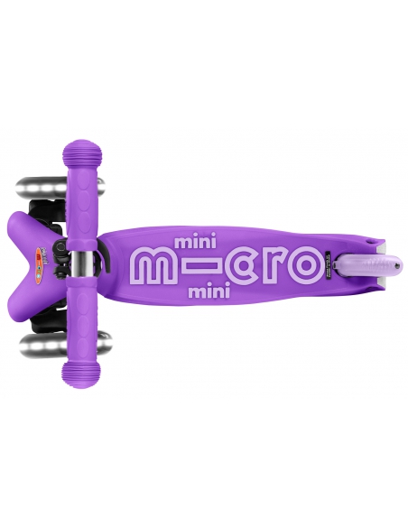Fioletowa trójkołowa hulajnoga Mini Micro Deluxe LED Purple (świecące koła)