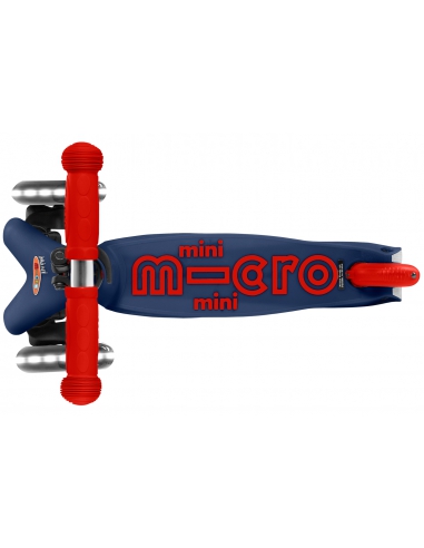 Granatowa trójkołowa hulajnoga Mini Micro Deluxe LED Navy Blue (świecące koła) MMD118