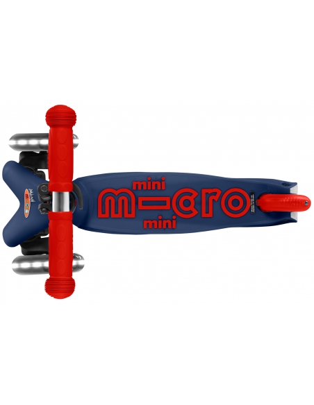 Granatowa trójkołowa hulajnoga Mini Micro Deluxe LED Navy Blue (świecące koła) MMD118