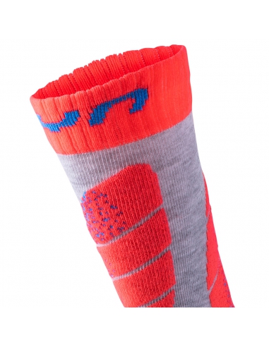 Skarpety narciarskie UYN Ski Junior Light Grey/Coral Fluo