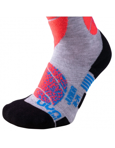 Skarpety narciarskie UYN Ski Junior Light Grey/Coral Fluo