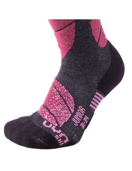 Skarpety narciarskie UYN Ski Junior Anthracite Melange/Violet Skarpety narciarskie UYN Ski Junior Anthracite Melange/Violet