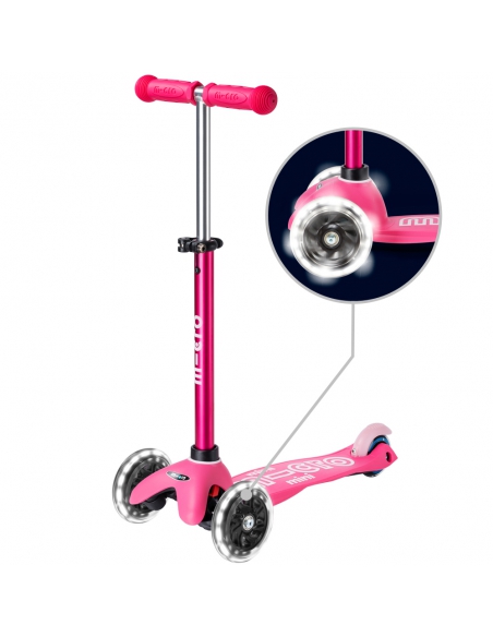 Hulajnoga Mini Micro Deluxe LED Pink (świecące koła) Hulajnoga Mini Micro Deluxe LED Pink (świecące koła)