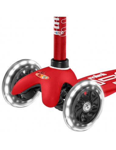 Hulajnoga Mini Micro Deluxe LED Red (świecące koła)