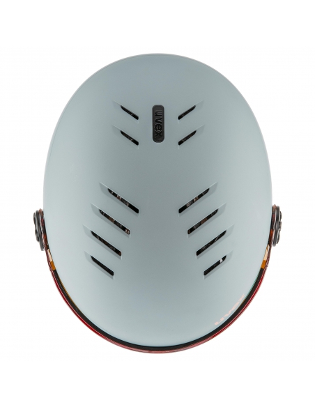 Kask narciarski Uvex Rocket Jr Visor Rhino–Blush Mat