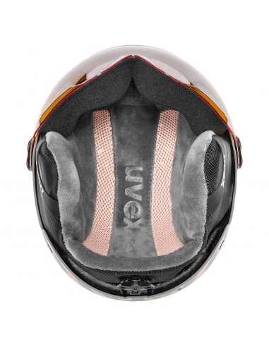 Kask narciarski Uvex Rocket Jr Visor Rhino–Blush Mat