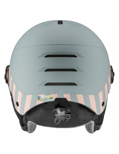 Kask narciarski Uvex Rocket Jr Visor Rhino–Blush Mat