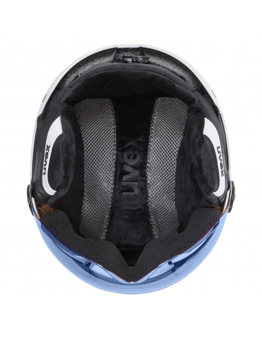 Kask narciarski Uvex Rocket Jr Visor White–Black Mat