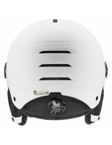 Kask narciarski Uvex Rocket Jr Visor White–Black Mat