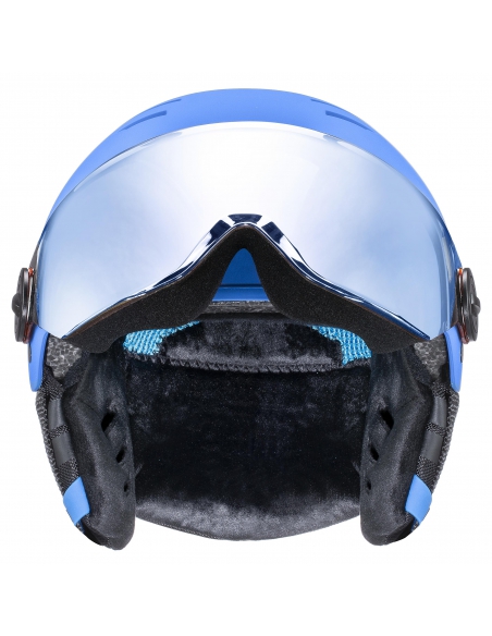 Kask narciarski Uvex Rocket Jr Visor Blue Mat