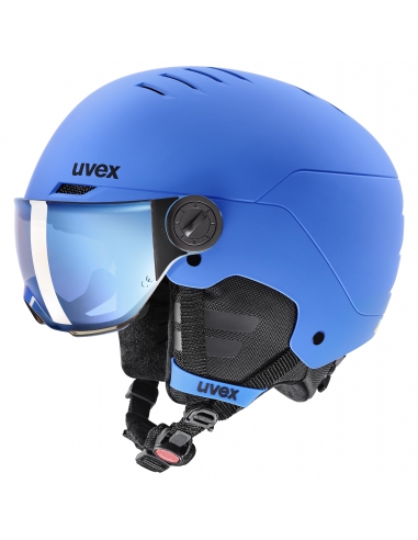 Kask narciarski Uvex Rocket Jr Visor Blue Mat