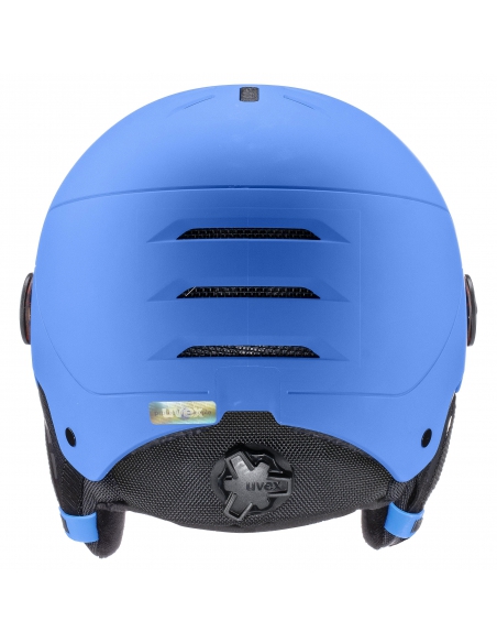 Kask narciarski Uvex Rocket Jr Visor Blue Mat
