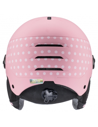 Kask narciarski Uvex Rocket Jr Visor Pink Confetti Mat