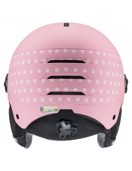 Kask narciarski Uvex Rocket Jr Visor Pink Confetti Mat